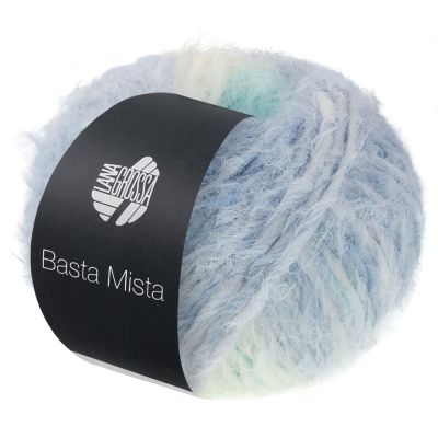 Basta Mista (116,  Кремовый / нежно-синий / бирюзовый ); 50% мериносовая шерсть 50% полиамид; 50 г / 100 м